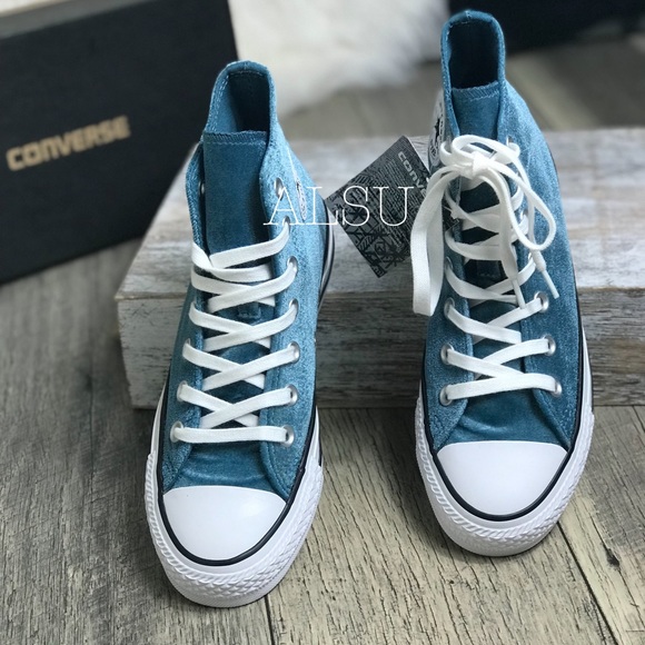 NWT Converse Ctas HI Velvet Teal W AUTHENTIC - Picture 4 of 8